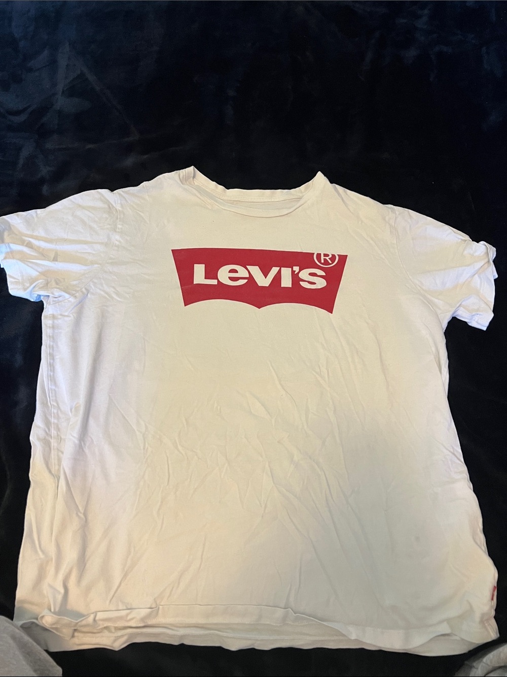 Levi's White Short Sleeve Tee with Red Logo